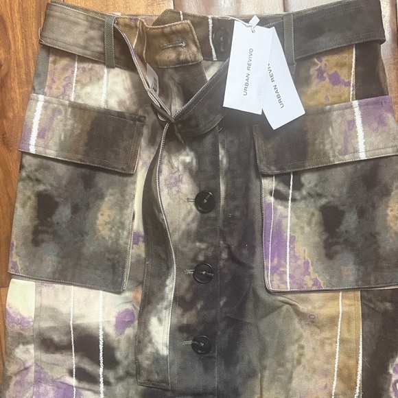 Urban Revivo Dresses & Skirts - Urban Revivo Multicolor Button-Front Pencil Skirt